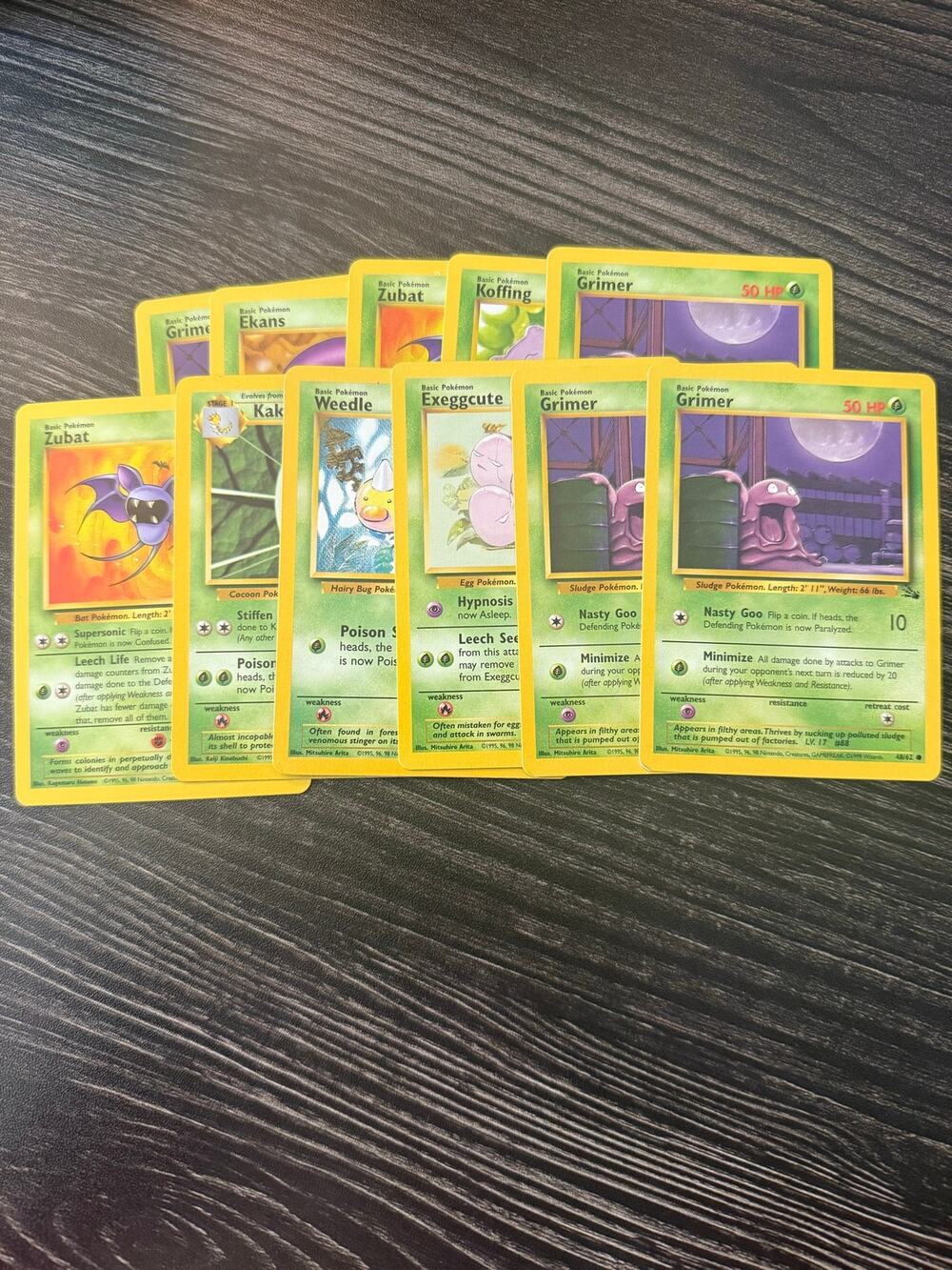Vintage Pokémon TCG Card Lot (9 Cards) - Base Set / Jungle / Fossil WOTC Era